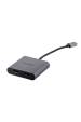 Obrázok pre UNITEK V1404B adaptér k video kabelům 0,15 m USB typu C 2 x HDMI Šedá
