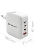 Obrázok pre Qoltec 51828 Nabíječka GaN 140W | 5–20 V | 2,5–5 A | 3× USB-C PD | 1× USB QC 3.0