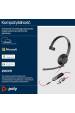 Obrázok pre HP Poly Monaurální headset Poly Blackwire 5210 USB-C + 3,5mm konektor + adaptér USB-C/A (sada)