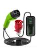 Obrázok pre Qoltec 52466 Mobilní nabíječka pro elektromobily s regulací 2 v 1 typ 2 | 7 kW | 230 V | CEE 3 PIN | LCD | Přenosná | Wallbox | 5 m