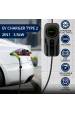 Obrázok pre Qoltec 52468 Mobilní nabíječka EV s nastavitelným 2v1 Type2 | SCHUKO | 3.5kW | 230V | LCD | Přenosný | Wallbox | 5m
