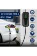 Obrázok pre Qoltec 52467 Mobilní nabíječka EV s nastavitelným 2v1 Type2 | 11kW | CEE 5 PIN | LCD | 3 fáze | Přenosný | Wallbox | 5m