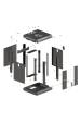 Obrázok pre Lanberg WF11-3309-10B rack 9U Nástěnný regál Černá