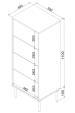 Obrázok pre Cama 4S TRESSE komoda 50x40x125 kašmírová matná