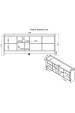 Obrázok pre Cama Komoda PORTO 3D 190x38x77 dub/černá