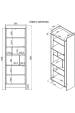 Obrázok pre Cama Vitrína PORTO 59x38x180 dub/černá