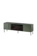 Obrázok pre Cama RTV skříň EF + krb černá TRESSE 180x40x54,5 matná zelená