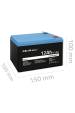 Obrázok pre Qoltec 53701 LiFePO4 lithium-železofosfátová baterie | 12,8V | 12Ah | 153,6 Wh | BMS