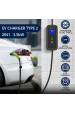 Obrázok pre Qoltec 52476 Mobilní nabíječka EV s nastavitelným 2v1 Type2 | 3.5kW | 230V | Wi-fi | LCD | Přenosný | Wallbox | 5m
