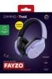 Obrázok pre Trust GXT 491P FAYZO Sluchátka s mikrofonem Kabelový a bezdrátový Přes hlavu Hraní USB Typ-A Bluetooth Černá, Purpurová