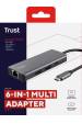 Obrázok pre Trust Dalyx - 6-v-1 USB-C multiportový adaptér, 1000 Mbit/s (stříbrný)