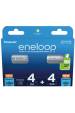 Obrázok pre Dobíjecí baterie PANASONIC ENELOOP 4x AA 2000 mAh + 4x AAA 800 mAh 8 szt (BK-3MCDE+4MCDE/8CP)