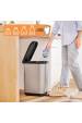 Obrázok pre ROTHO Ribo Silver - odpadkový koš s pedálem – 35l