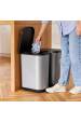 Obrázok pre ROTHO Ribo Silver - odpadkový koš s pedálem – 35l