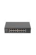 Obrázok pre Lanberg RSGE-16 síťový přepínač Nespravované Gigabit Ethernet (10/100/1000) 1U Černá
