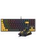Obrázok pre Tracer HORNET 87 klávesnice Obsahuje myš Hraní USB QWERTY Anglický Černá, Žlutá