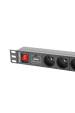 Obrázok pre LANBERG POWER STRIP RACK PDU (1U,10A,7X 230V,2M)