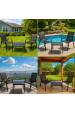 Obrázok pre Extralink Black Forest Garden Furniture Set, Textilene Two Chairs + Black Table sada venkovního nábytku Černá
