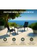 Obrázok pre Extralink Black Forest Garden Furniture Set, Textilene Two Chairs + Black Table sada venkovního nábytku Černá