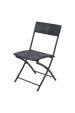 Obrázok pre Extralink Small Black Forest Garden Furniture Set, Two Chairs + Black Table sada venkovního nábytku Černá