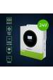 Obrázok pre Qoltec 53865 Hybridní solární invertor Off-Grid 3500W | 100A | 24V | MPPT | BMS | Možnost Wi-Fi | Sinus | Účiník 1,0