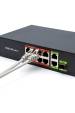 Obrázok pre Qoltec 52297 RYCHLÝ ETHERNETOVÝ PŘEPÍNAČ PoE 8x RJ45 PoE 2x RJ45 Uplink 1x SFP | 120 W | 1000 Mb