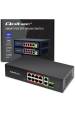 Obrázok pre Qoltec 52297 RYCHLÝ ETHERNETOVÝ PŘEPÍNAČ PoE 8x RJ45 PoE 2x RJ45 Uplink 1x SFP | 120 W | 1000 Mb