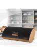 Obrázok pre Maestro MR-1775-BLACK nádoba na chléb Další Černá, Dřevo Bamboo, Kov