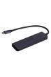 Obrázok pre UNITEK uHUB Q4 USB 3.2 Gen 1 (3.1 Gen 1) Type-C 5000 Mbit/s Šedá
