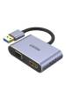Obrázok pre UNITEK V1304A adaptér k video kabelům 0,15 m USB Typ-A HDMI + VGA (D-Sub) Šedá