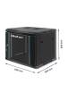 Obrázok pre Qoltec 54466 RACKová skříň 19" | 9U | 600 x 500 x 600 | Tvrzené dveře | Závěsné