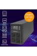 Obrázok pre Qoltec 52281 zdroj nepřerušovaného napětí S dvojitou konverzí (online) 2 kVA 2000 W 3 AC zásuvky / AC zásuvek