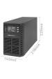 Obrázok pre Qoltec 52280 Nepřerušitelný zdroj napájení (UPS) | 1kVA | 1000W | Účiník 1,0 | LCD | EPO | USB | Online