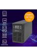 Obrázok pre Qoltec 52280 Nepřerušitelný zdroj napájení (UPS) | 1kVA | 1000W | Účiník 1,0 | LCD | EPO | USB | Online