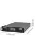Obrázok pre Qoltec 52286 Nepřerušitelný zdroj napájení (UPS) pro RACK | 2kVA | 2000W | Účiník 1,0 | LCD | EPO | USB | Online