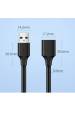 Obrázok pre Ugreen prodlužovací kabel USB 3.0 (samice) – USB 3.0 (samec) 2m (černý)