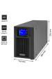 Obrázok pre Qoltec 53981 Nepřerušitelný zdroj napájení (UPS) online | Čistá sinusová vlna | 2kVA | 1,6kW | LCD | USB