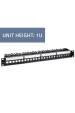 Obrázok pre Qoltec 54516 Patch panel pro 19'' rack | 24 portů | 1U | UTP | Černá