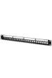 Obrázok pre Qoltec 54516 Patch panel pro 19'' rack | 24 portů | 1U | UTP | Černá