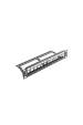 Obrázok pre LANBERG PATCH PANEL PRÁZDNÝ 12 PORTŮ 1U 10" ČERNÝ