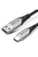 Obrázok pre Vention CODHH USB kabel USB 2.0 2 m USB A USB C Hliník, Černá