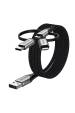 Obrázok pre Vention CQJHF kabel k mobilnímu telefonu Šedá 1 m USB A Lightning + micro-USB B + USB C
