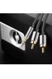 Obrázok pre Vention BCFBF audio kabel 1 m 3.5mm 2 x RCA Hliník, Černá