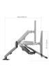 Obrázok pre Držák na monitor Maclean, plynová pružina, 13"-27", 8 kg, černý, MC-860N