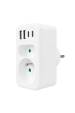 Obrázok pre Proudová zásuvka Maclean x2 + 4xUSB, rozbočovač se 2 zásuvkami, 2xUSB A, 2xUSB C PD 20W, 1x16A + 1x6A, MCE249 F/W