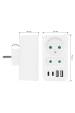 Obrázok pre Proudová zásuvka Maclean x2 + 4xUSB, rozbočovač se 2 zásuvkami, 2xUSB A, 2xUSB C PD 20W, 1x16A + 1x6A, MCE249 F/W