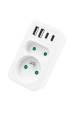 Obrázok pre Proudová zásuvka Maclean x2 + 4xUSB, rozbočovač se 2 zásuvkami, 2xUSB A, 2xUSB C PD 20W, 1x16A + 1x6A, MCE249 F/W
