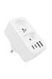 Obrázok pre Proudová zásuvka Maclean x2 + 4xUSB, rozbočovač se 2 zásuvkami, 2xUSB A, 2xUSB C PD 20W, 1x16A + 1x6A, MCE249 F/W