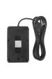 Obrázok pre Napájecí lišta Maclean, prodlužovací kabel se 4 zásuvkami + 3xUSB, 110-240V AC 50/60Hz, 2,1A max. 2500W, 3m, černá, MCE393 B