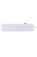 Obrázok pre Napájecí lišta Maclean, prodlužovací kabel se 4 zásuvkami + 3xUSB, 110-240V AC 50/60Hz, 2,1A max. 2500W, 3m, bílá, MCE393 W